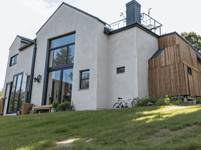 Extérieur de maison après le rendu