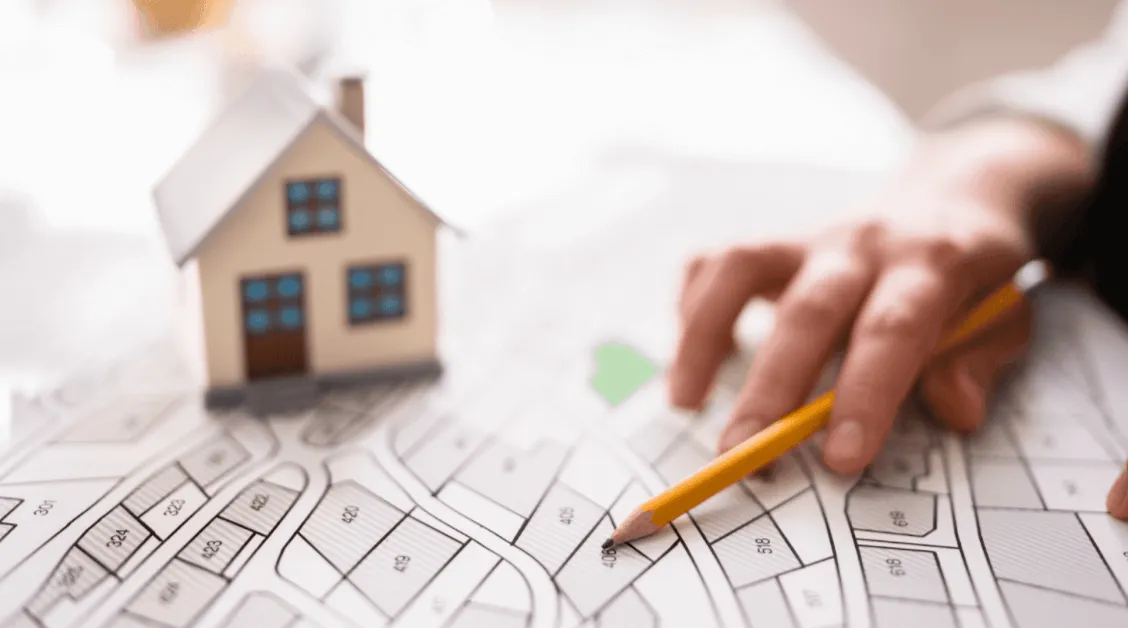 Plan d'un terrain constructible