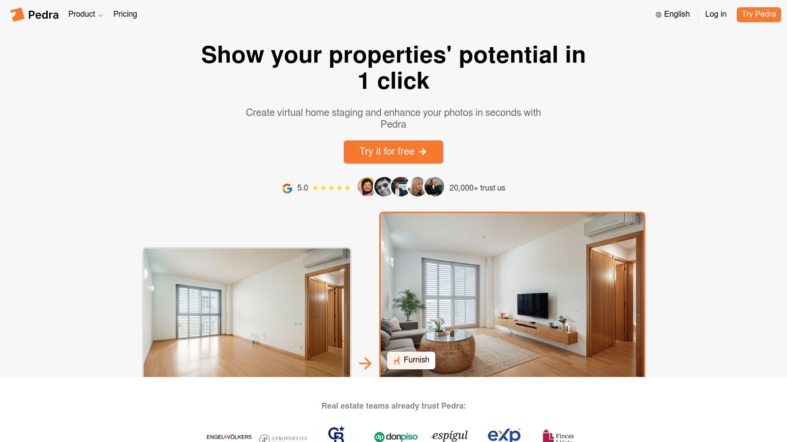 Plataforma de home staging virtual Pedra