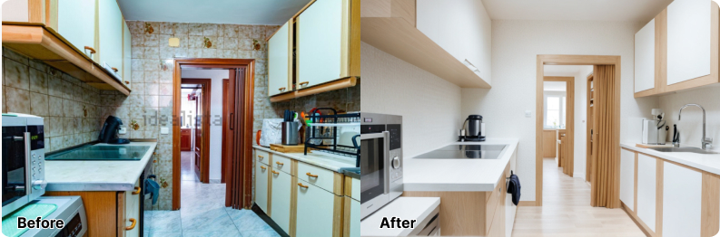 Home Staging Example: Kitchen Before and After