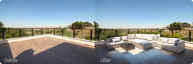 Home Staging Example: Terrace Before and After