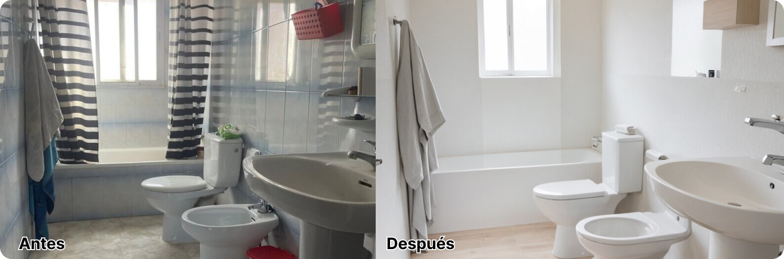 Home Staging Ejemplo: Baño antes y después