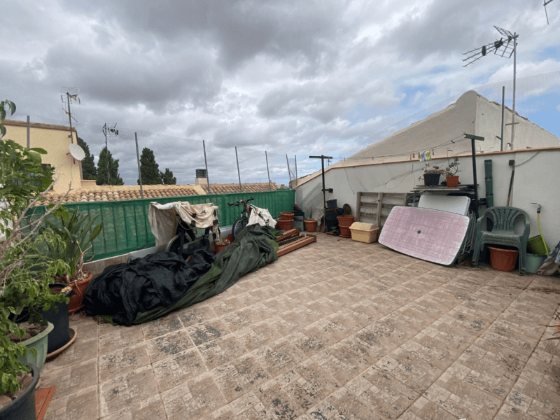 Avant le home staging virtuel de terrasse