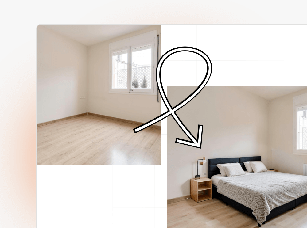 Outil de Home Staging virtuel avec l'IA – Capture d'écran du logiciel