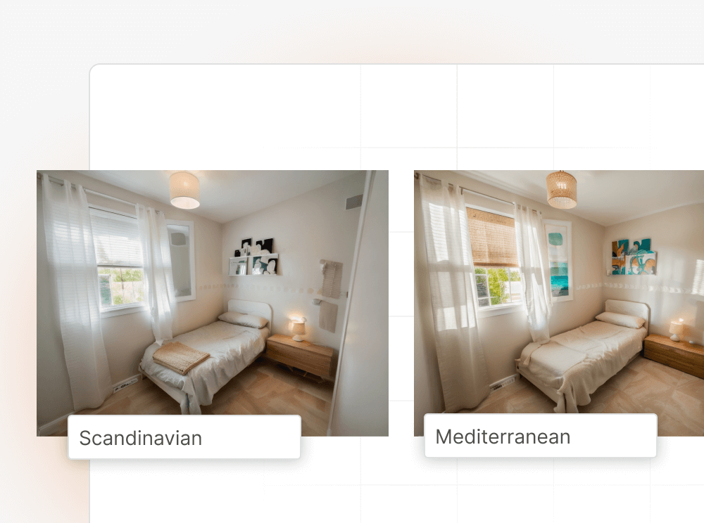 Outil de Home Staging virtuel avec IA avec plusieurs styles – Capture d'écran du logiciel