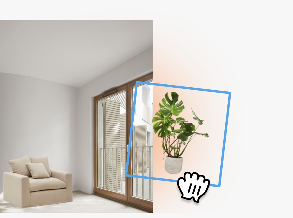 Herramienta de home staging virtual usando con IA – Captura de pantalla del software