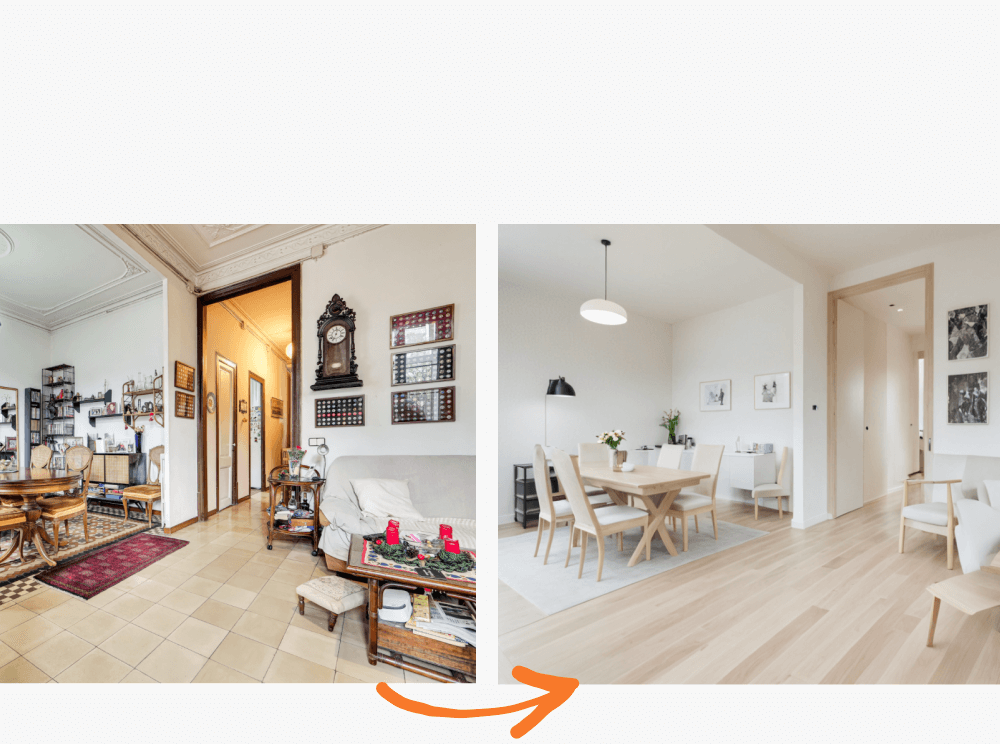 Exemple de dépersonnalisation avec le home staging virtuel