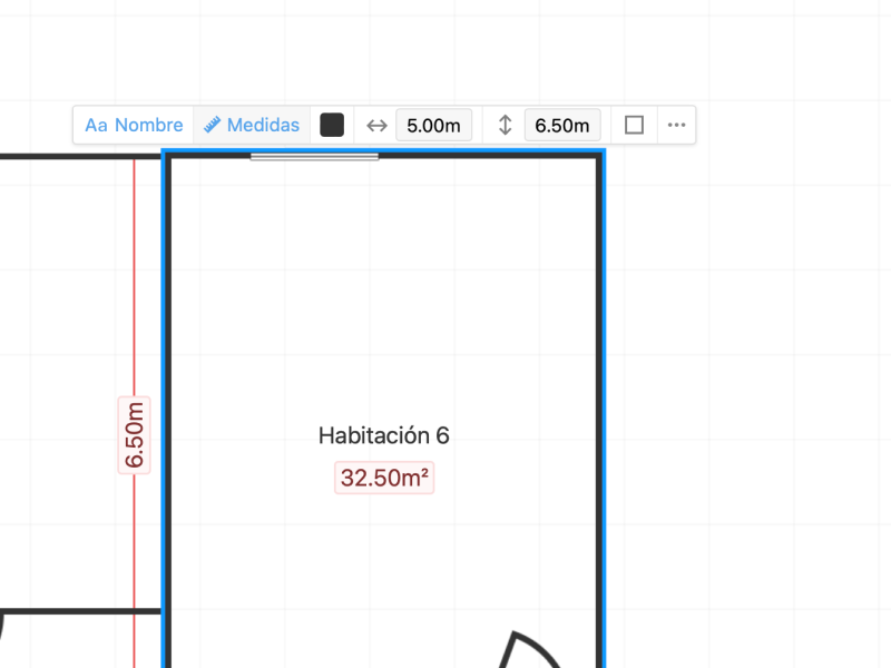 How to use the floor plan tool – Screenshot of Pedra software