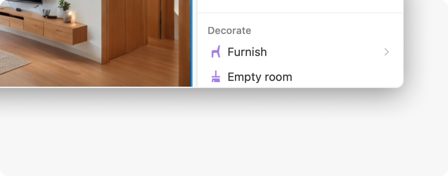 How to use the furnishing tool to furnish virtually – Pedra software screenshot