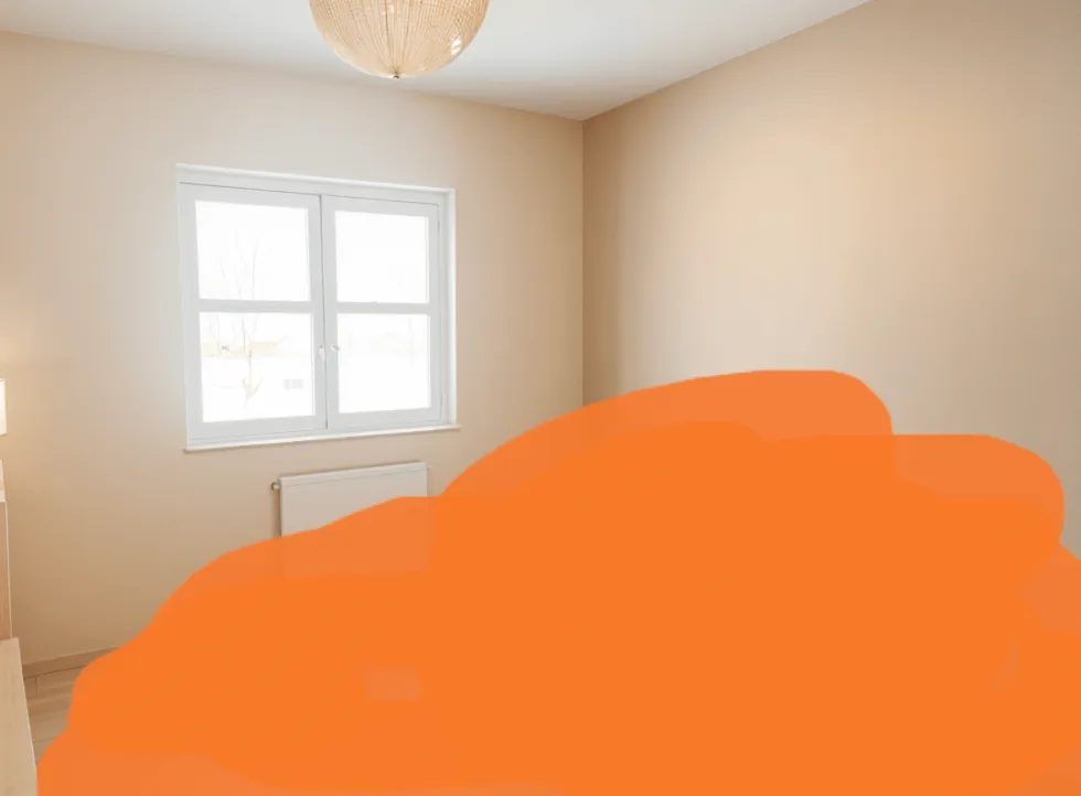 Example of creating virtual home staging for a living room