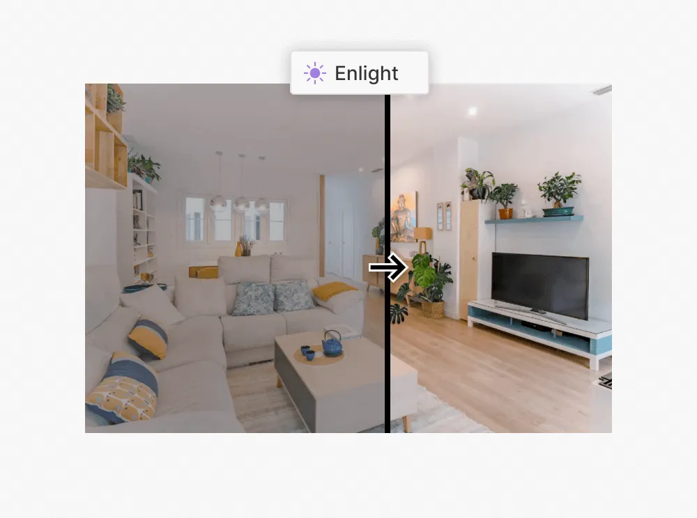 Brighten very dark rooms