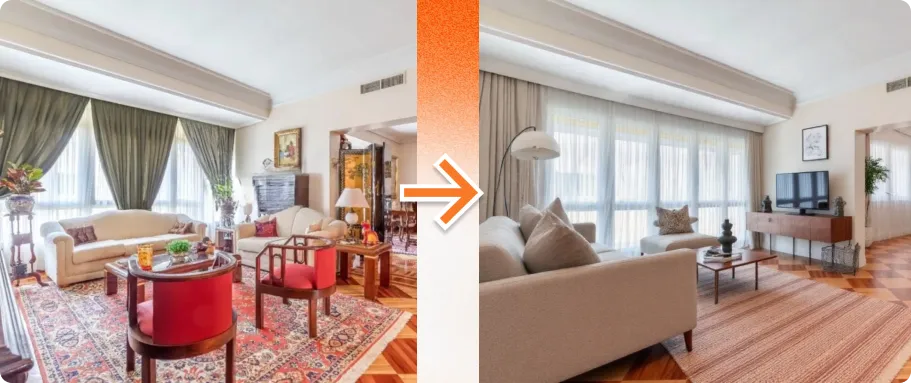 Restage rooms in seconds